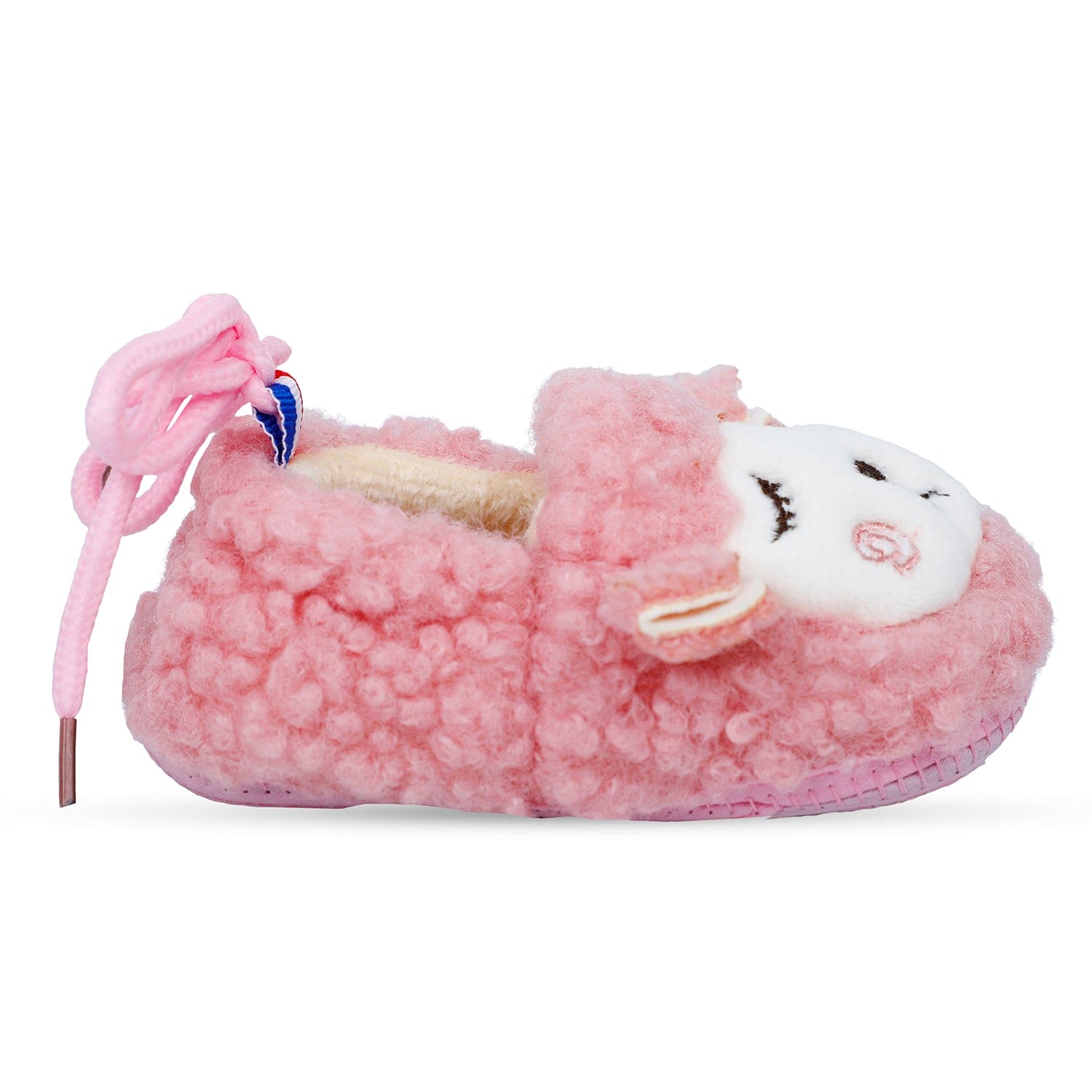 Baby Moo Sheep Warm And Stylish Anti Skid Booties - Pink