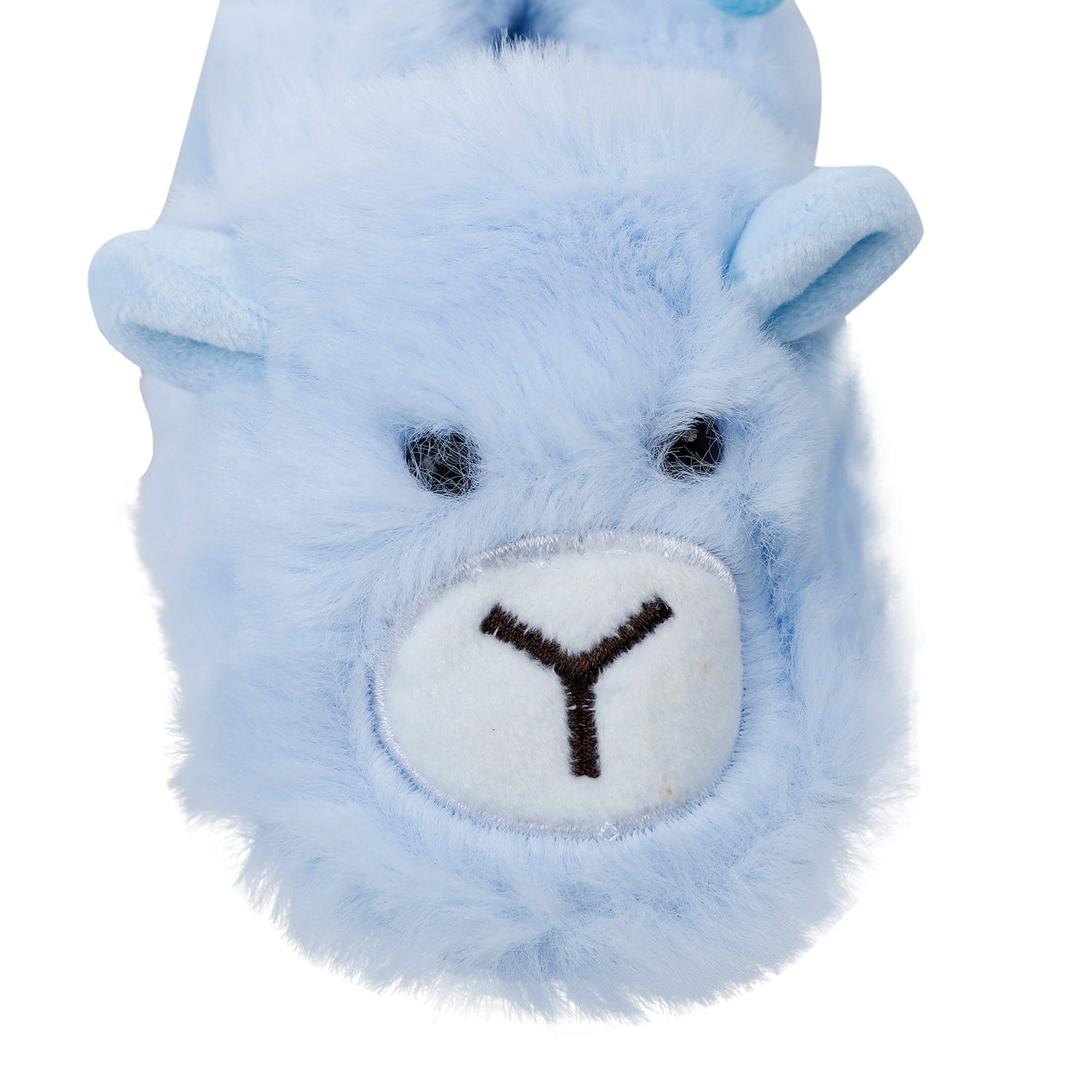 Baby Moo Furry Bear Warm And Cozy Anti Skid Booties - Blue