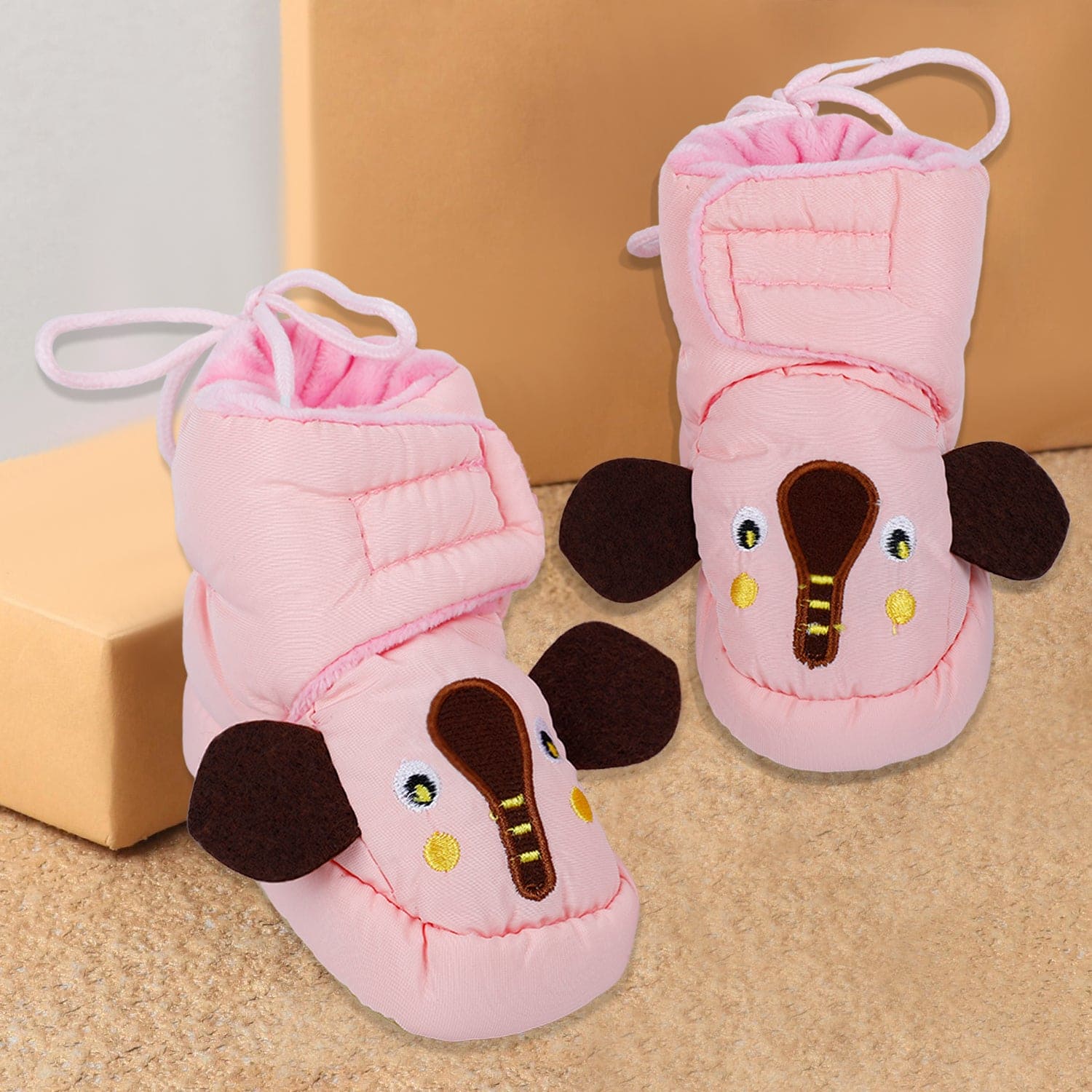 Fleece velcro baby clearance booties