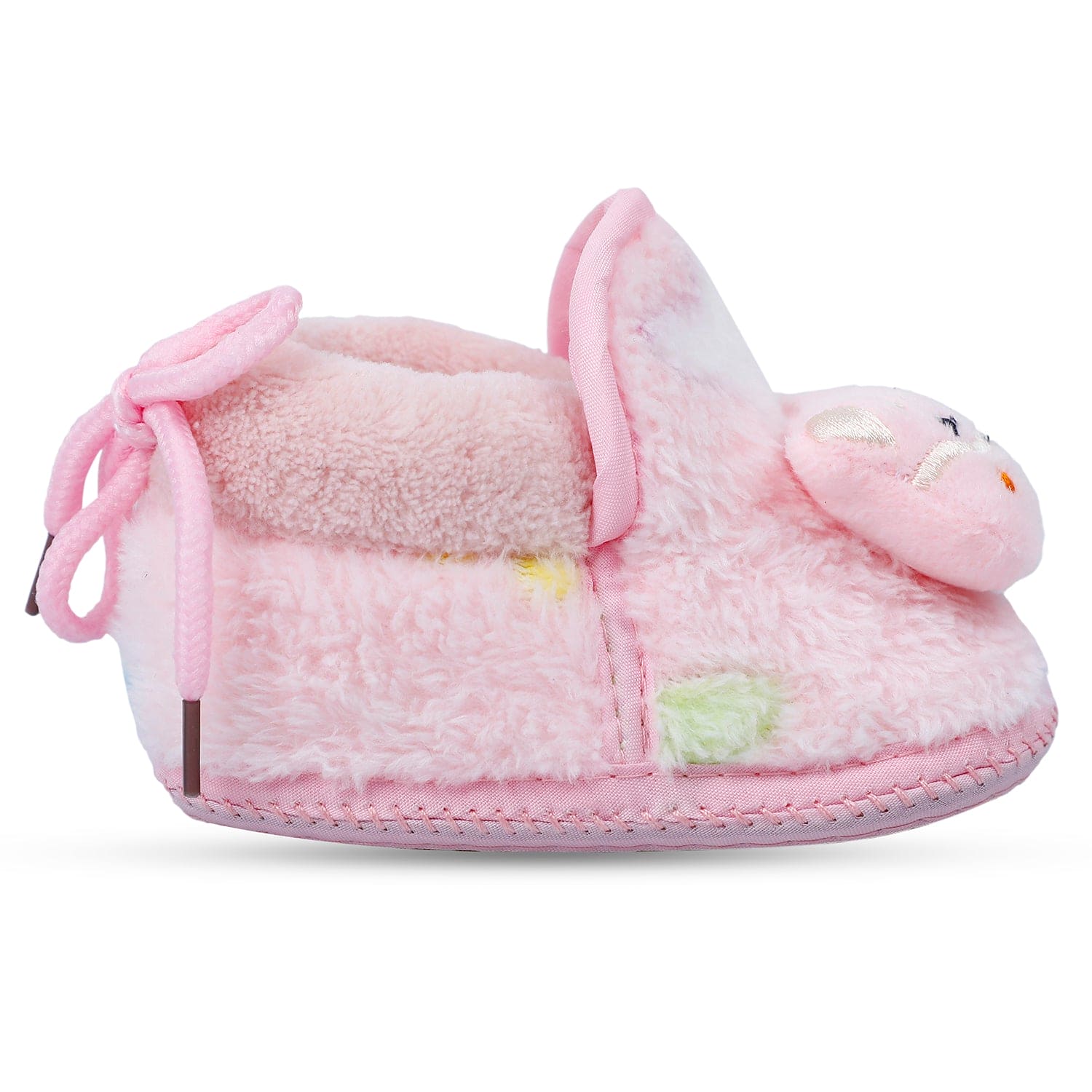 Baby Moo Kitten Mitten 3D Rattle Warm Anti Skid Booties - Pink