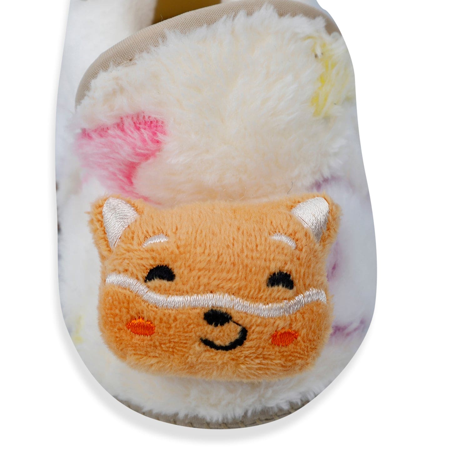 Baby Moo Kitten Mitten 3D Rattle Warm Anti Skid Booties - White