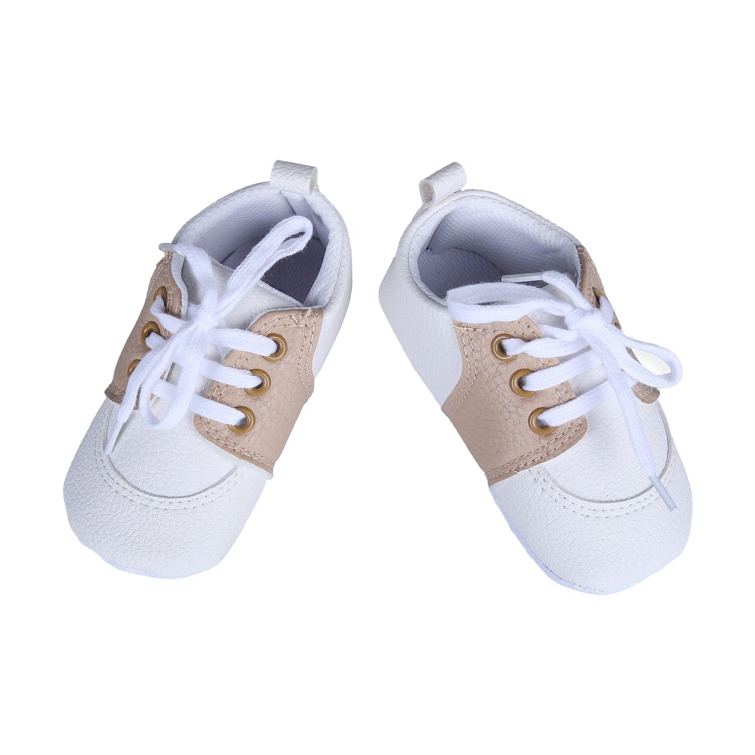 Lace-Up Stylish Leather Sneaker Shoes - White