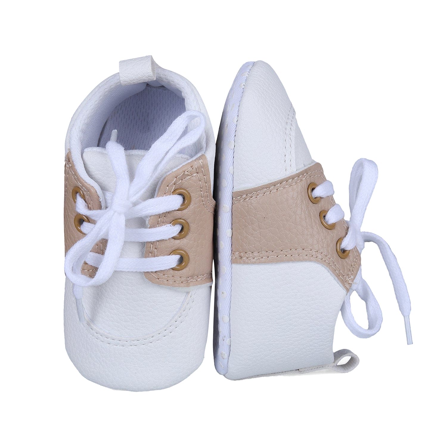 Lace-Up Stylish Leather Sneaker Shoes - White