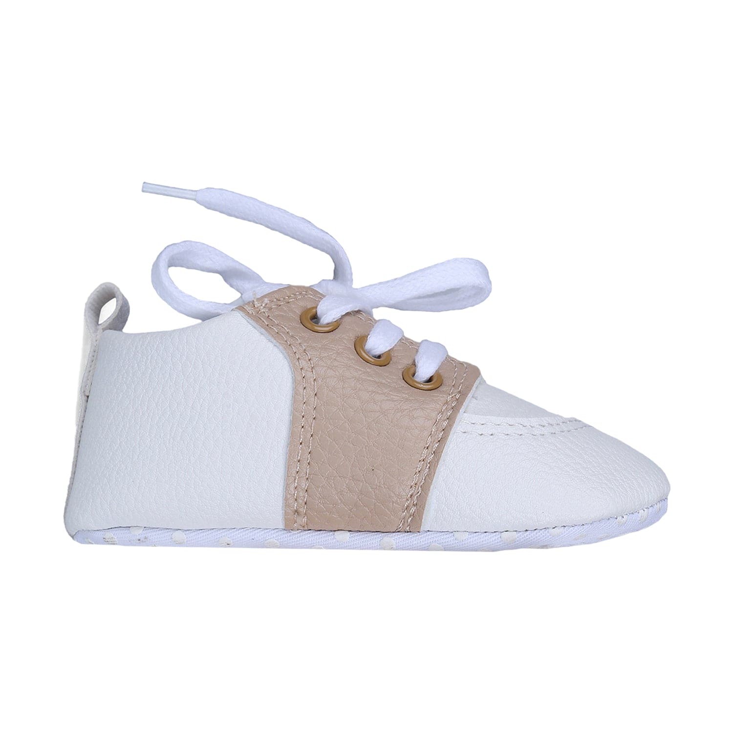 Lace-Up Stylish Leather Sneaker Shoes - White