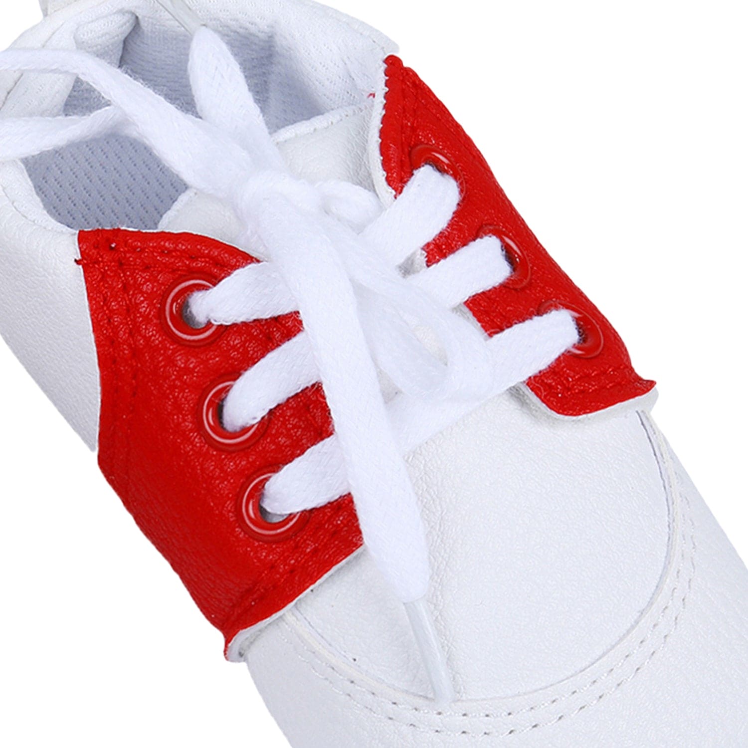 Lace-Up Stylish Leather Sneaker Shoes - Red