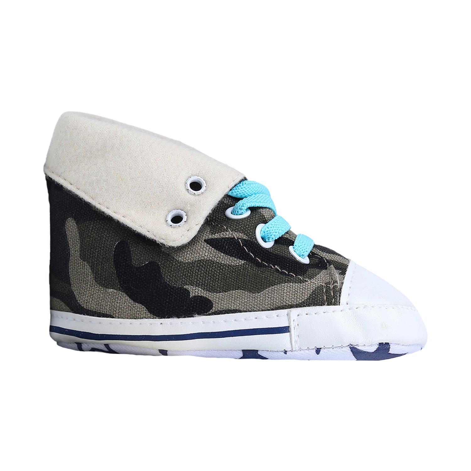 Military High Top Foldable Casual Sneaker Booties - Multicolour