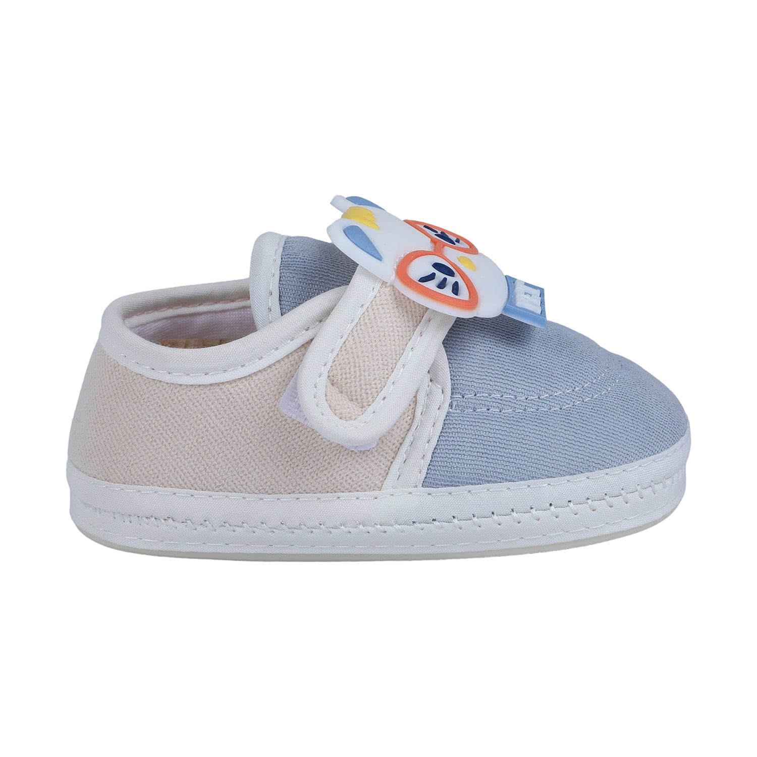 Baby Moo Kitty Love Soft Sole Anti-Slip Booties - Blue