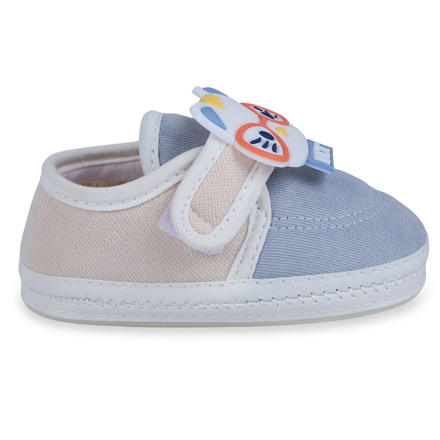 Baby Moo Kitty Love Soft Sole Anti-Slip Booties - Blue - Baby Moo