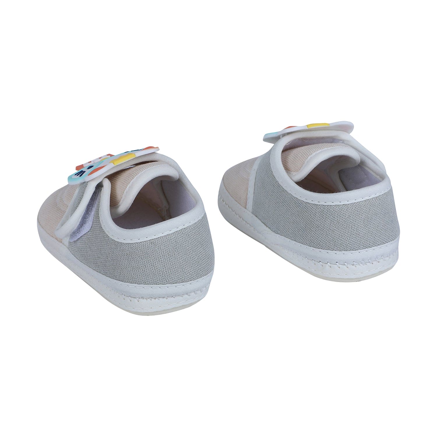 Baby Moo Kitty Love Soft Sole Anti-Slip Booties - Beige