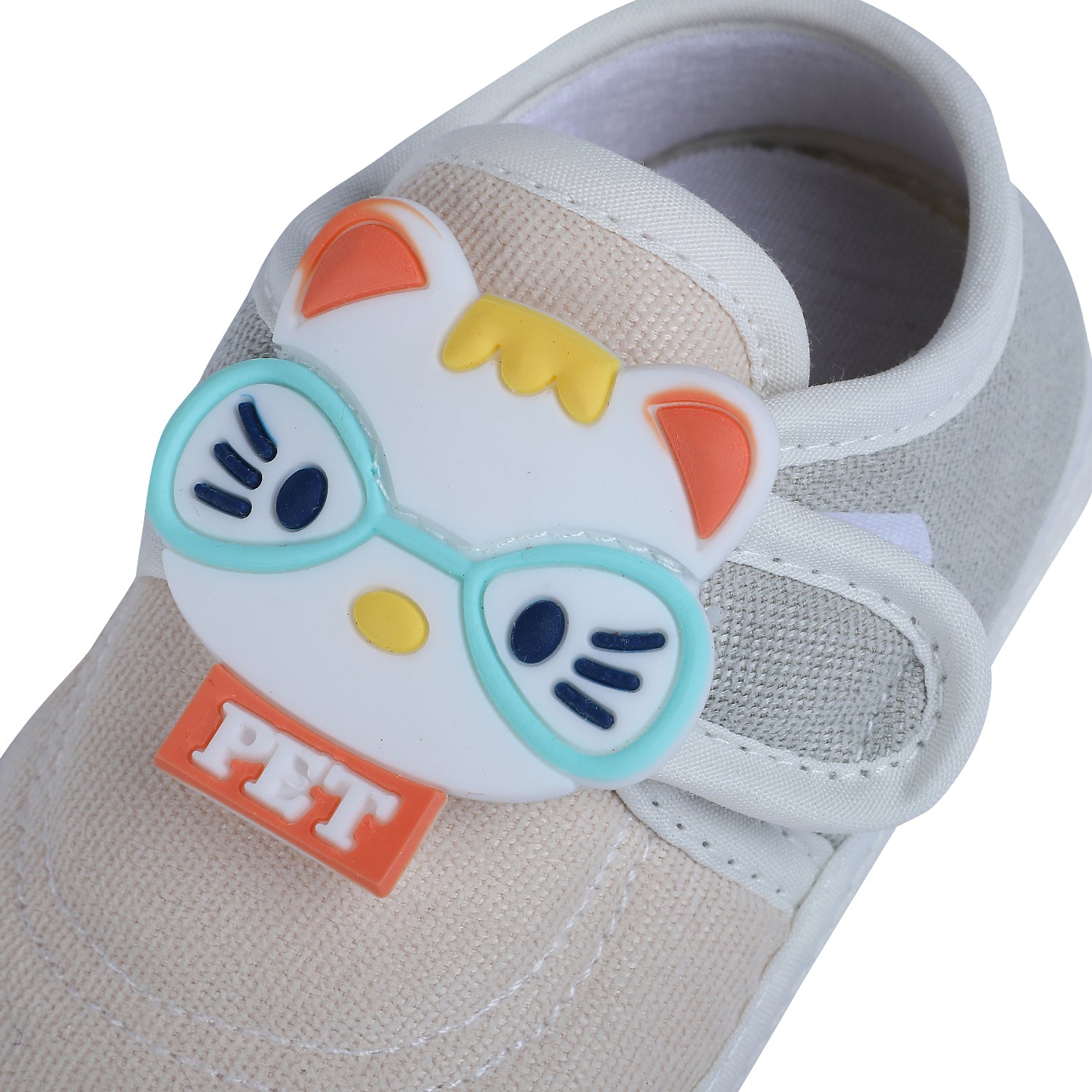 Baby Moo Kitty Love Soft Sole Anti-Slip Booties - Beige - Baby Moo