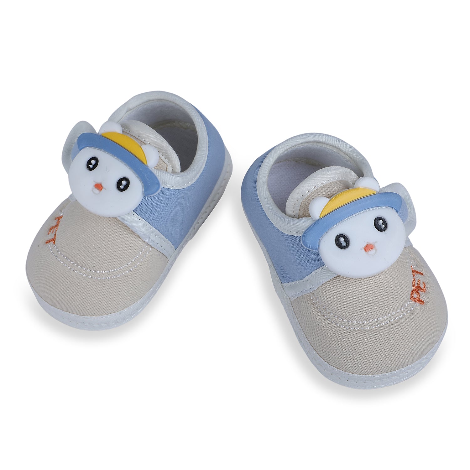 Baby Moo Persian Kitty Soft Sole Anti-Slip Booties - Blue - Baby Moo
