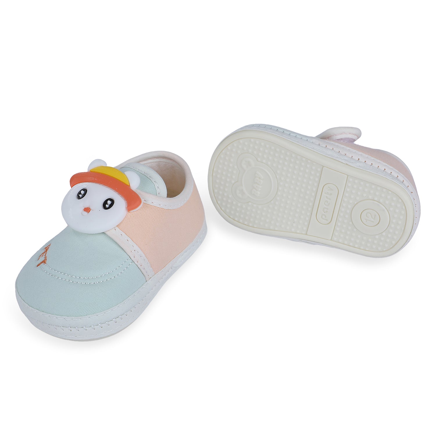 Baby Moo Persian Kitty Soft Sole Anti-Slip Booties - Green - Baby Moo