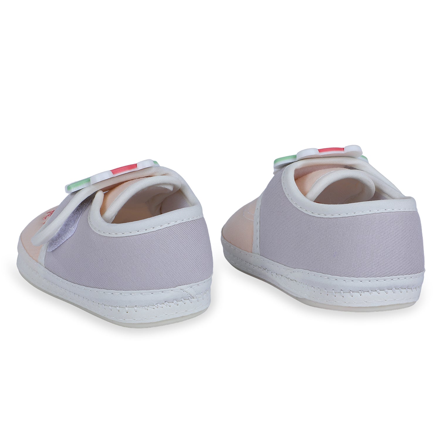 Baby Moo Persian Kitty Soft Sole Anti-Slip Booties - Peach - Baby Moo