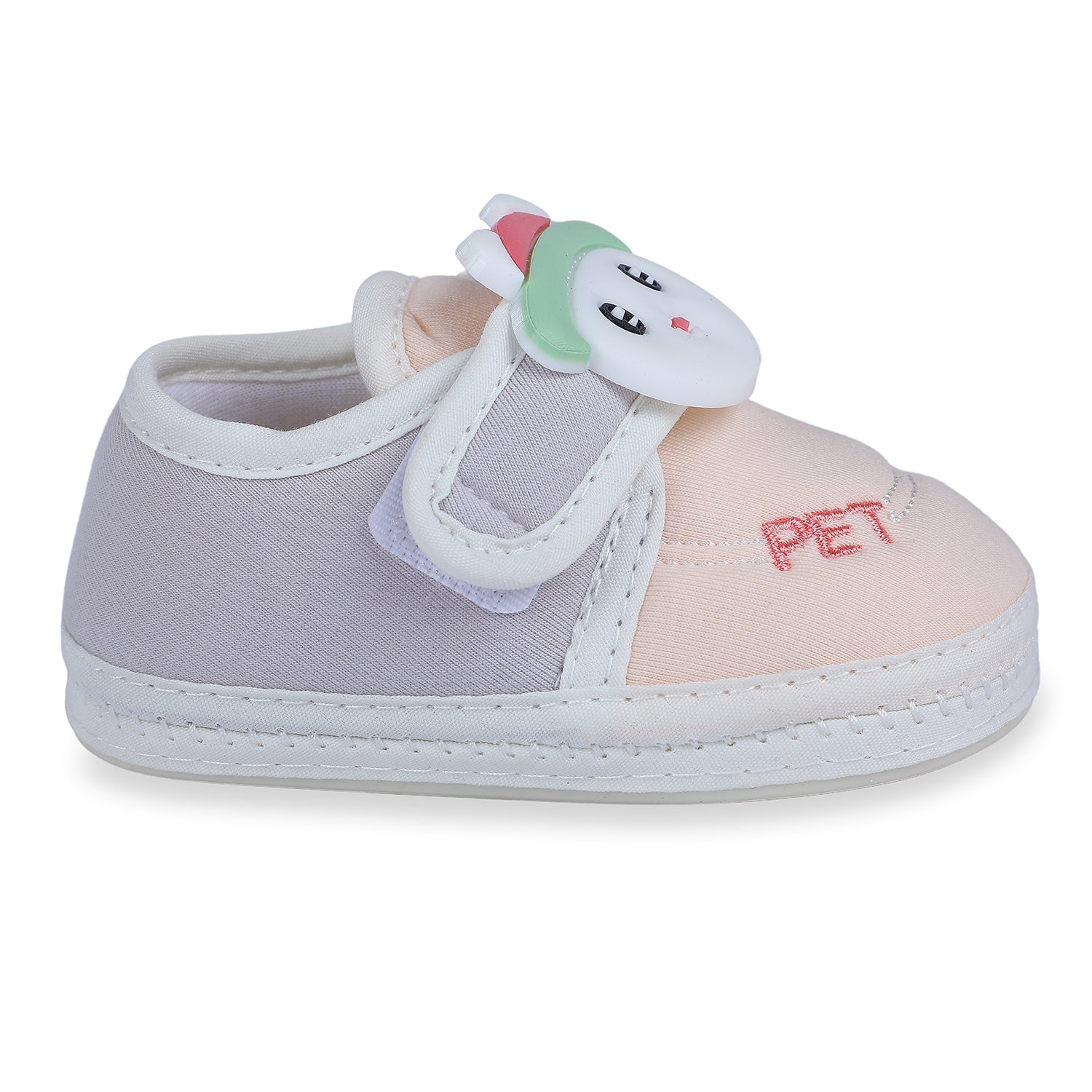 Baby Moo Persian Kitty Soft Sole Anti-Slip Booties - Peach - Baby Moo