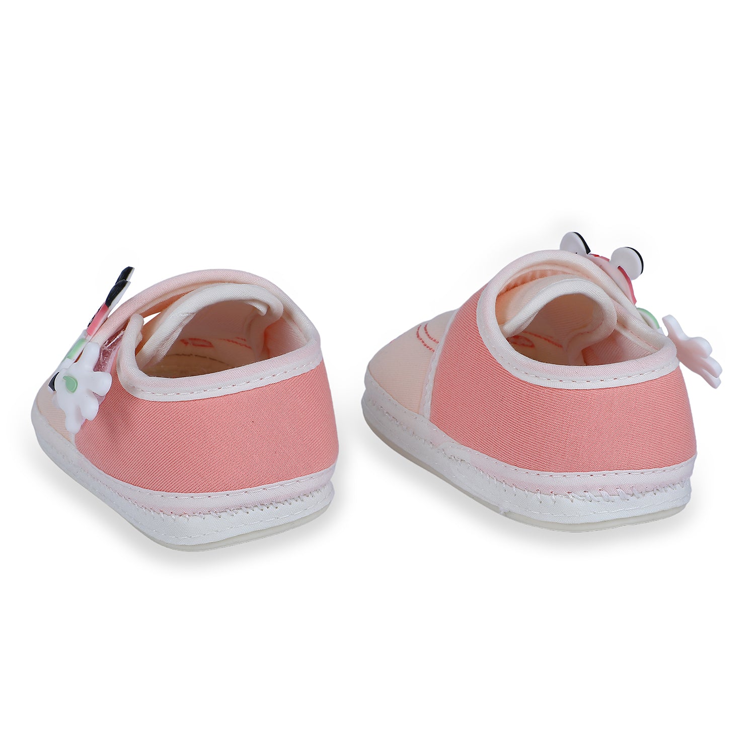 Baby Moo Puppy Face Soft Sole Anti-Slip Booties - Pink - Baby Moo
