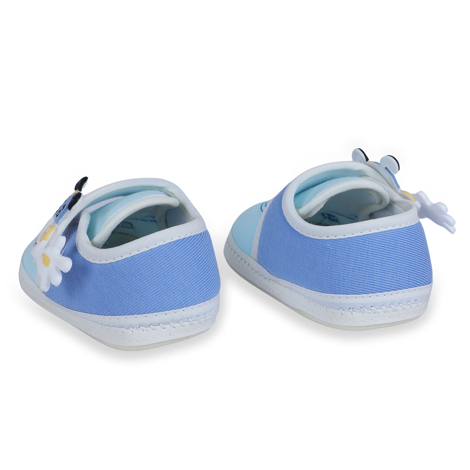 Baby Moo Puppy Face Soft Sole Anti-Slip Booties - Blue - Baby Moo