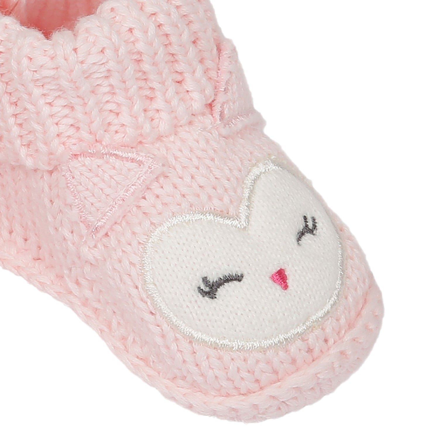 Blushing Newborn Crochet Socks Booties - Pink