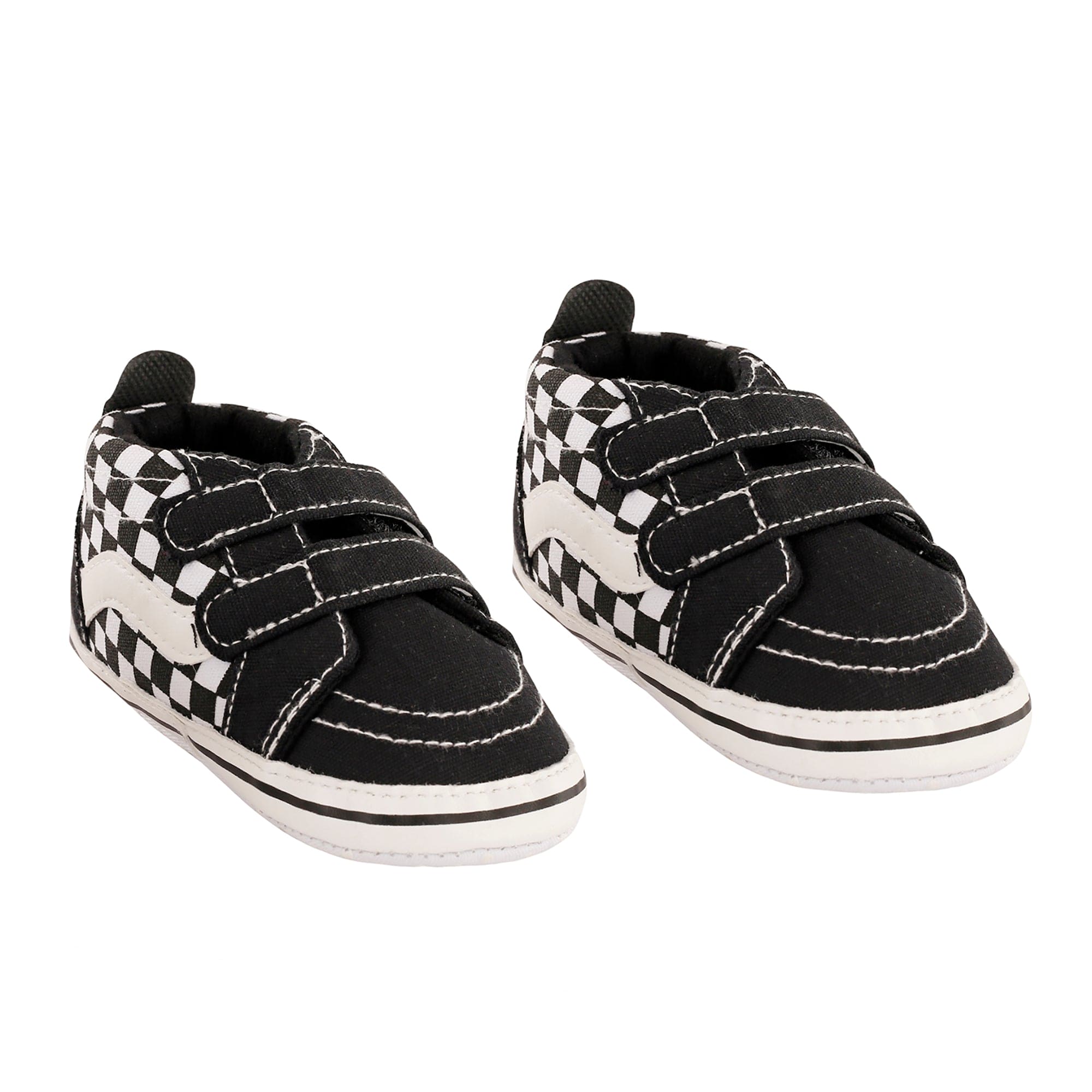 Chequered Black Casual Booties