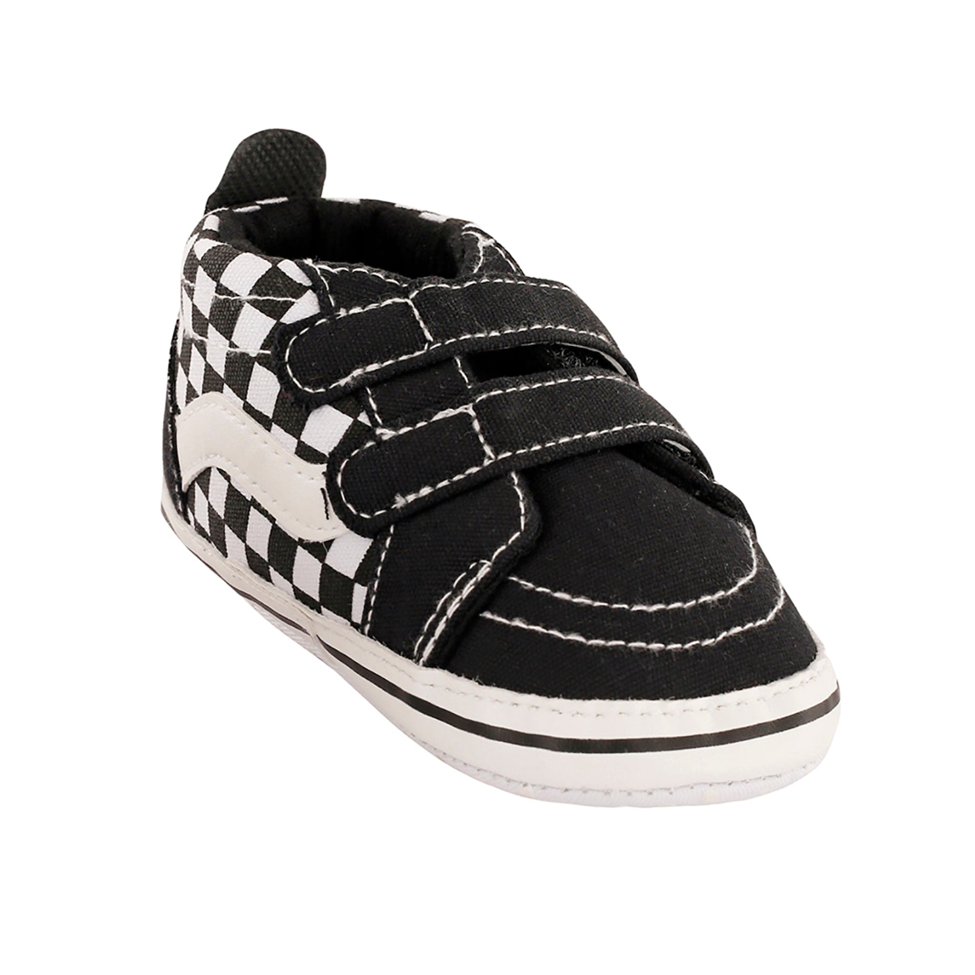 Chequered Black Casual Booties