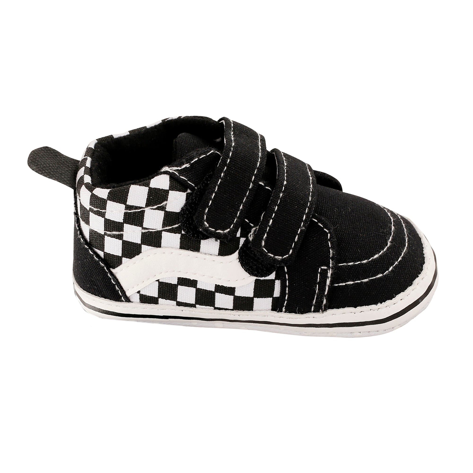 Chequered Black Casual Booties