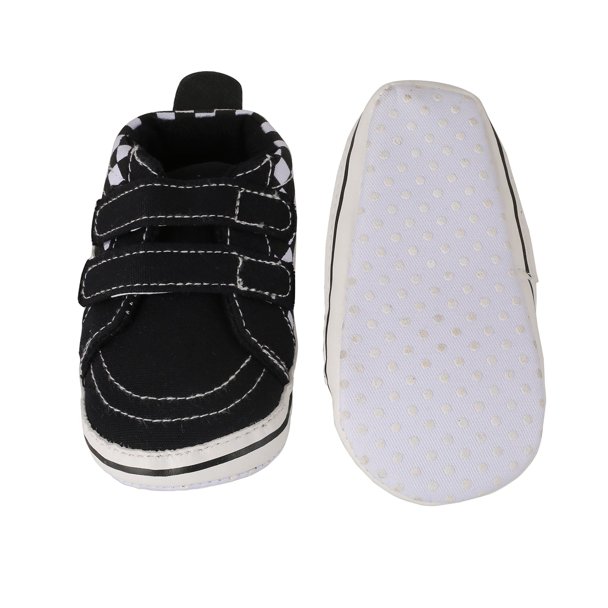 Chequered Black Casual Booties