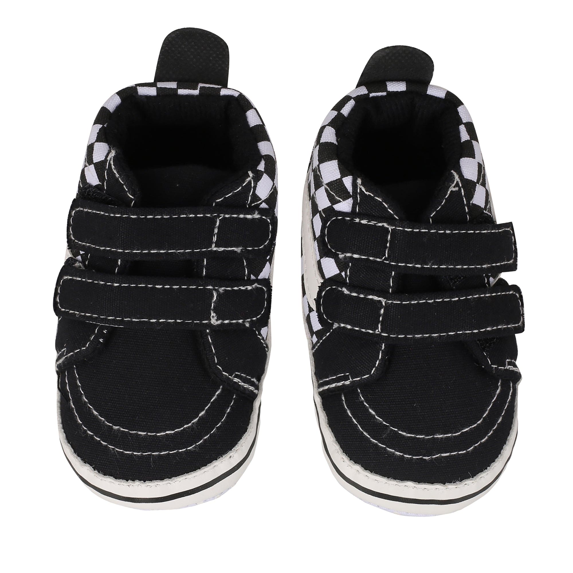 Chequered Black Casual Booties