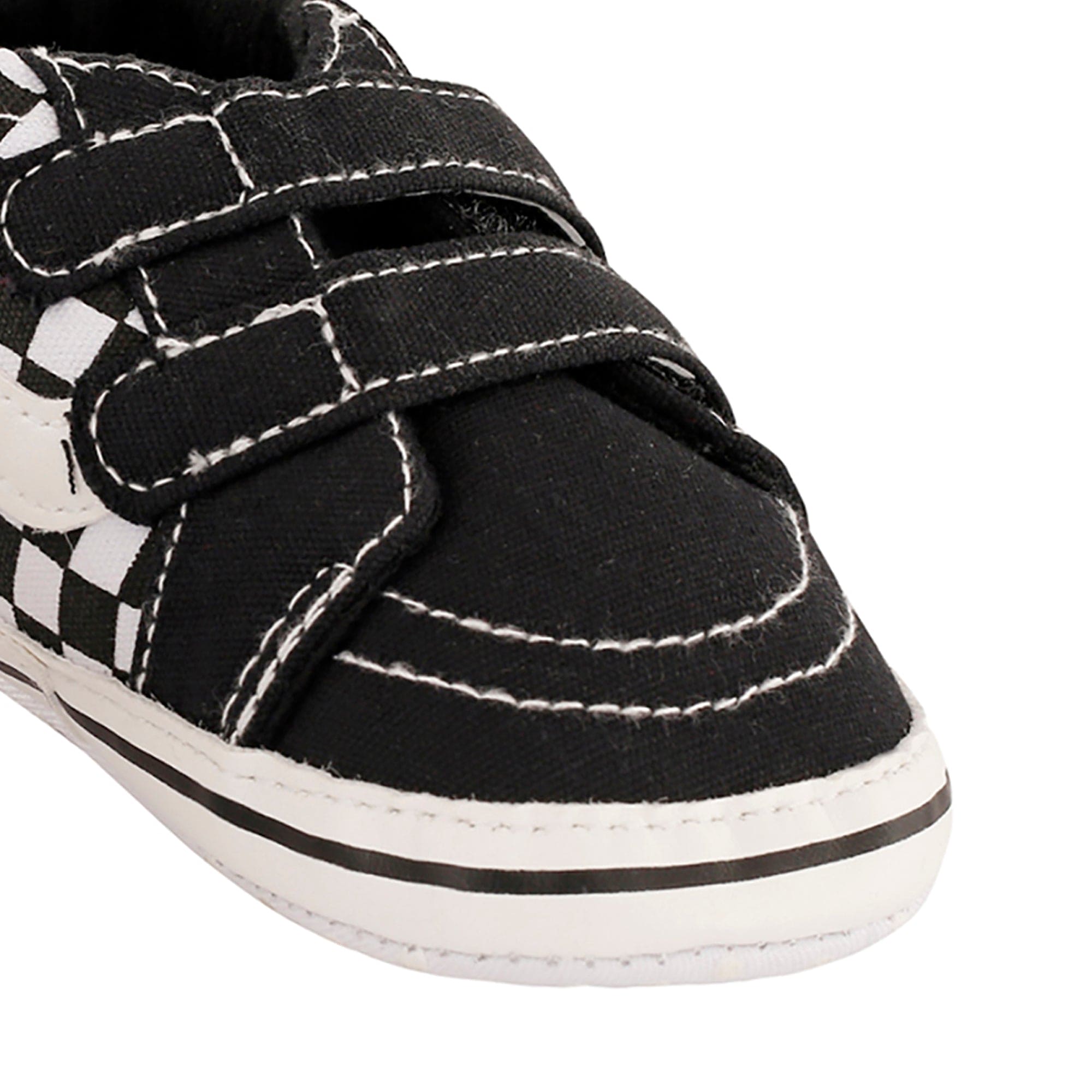 Chequered Black Casual Booties