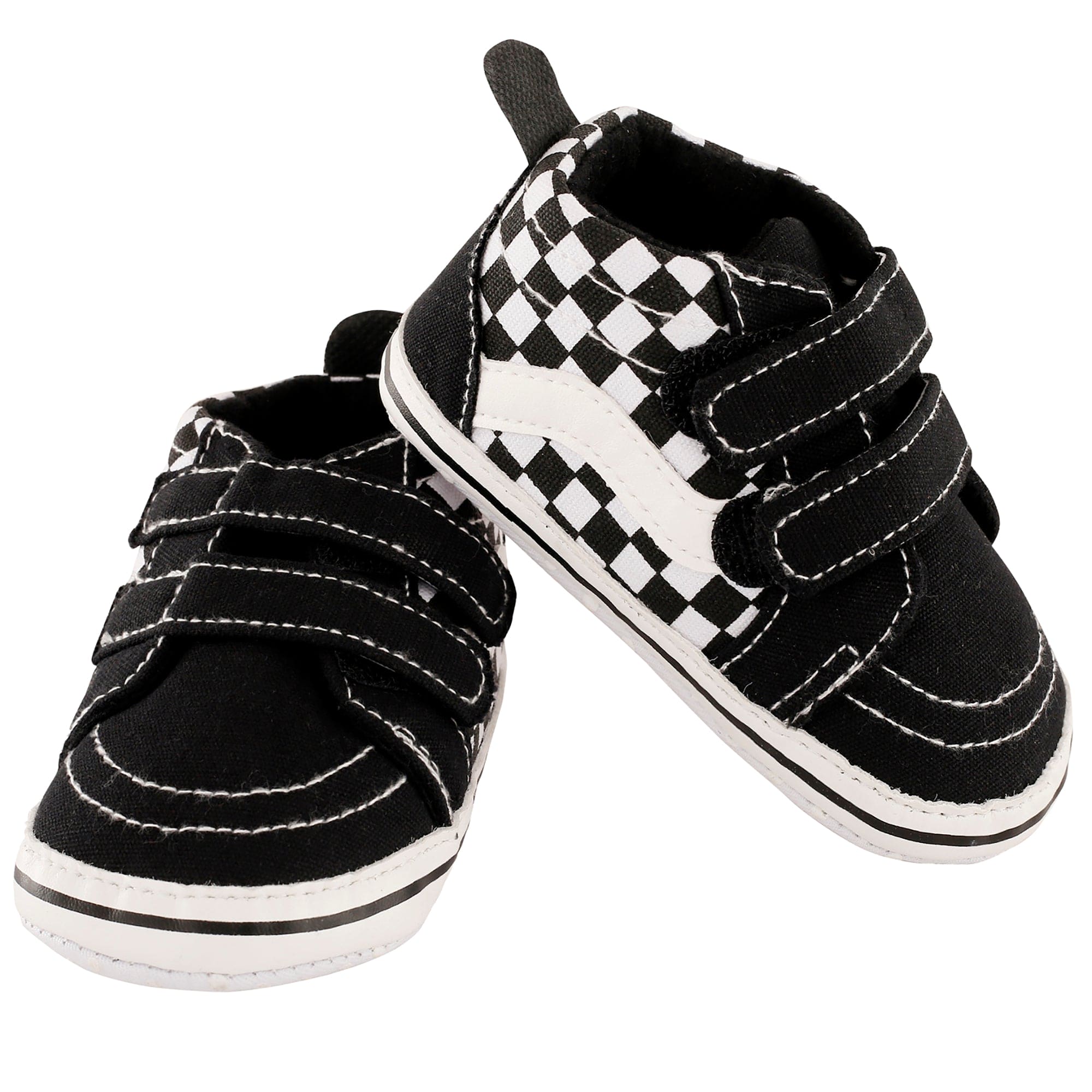 Chequered Black Casual Booties