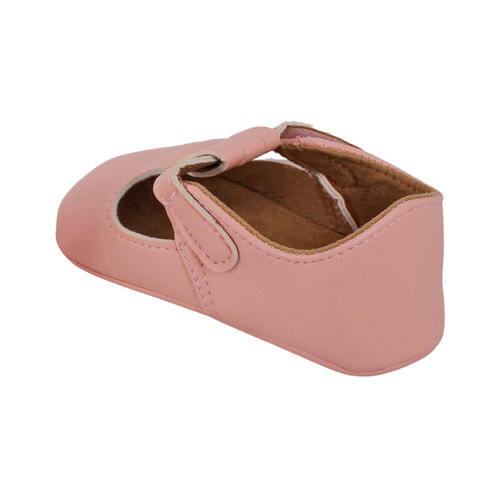 Baby Moo Dressy Pink Velcro Booties