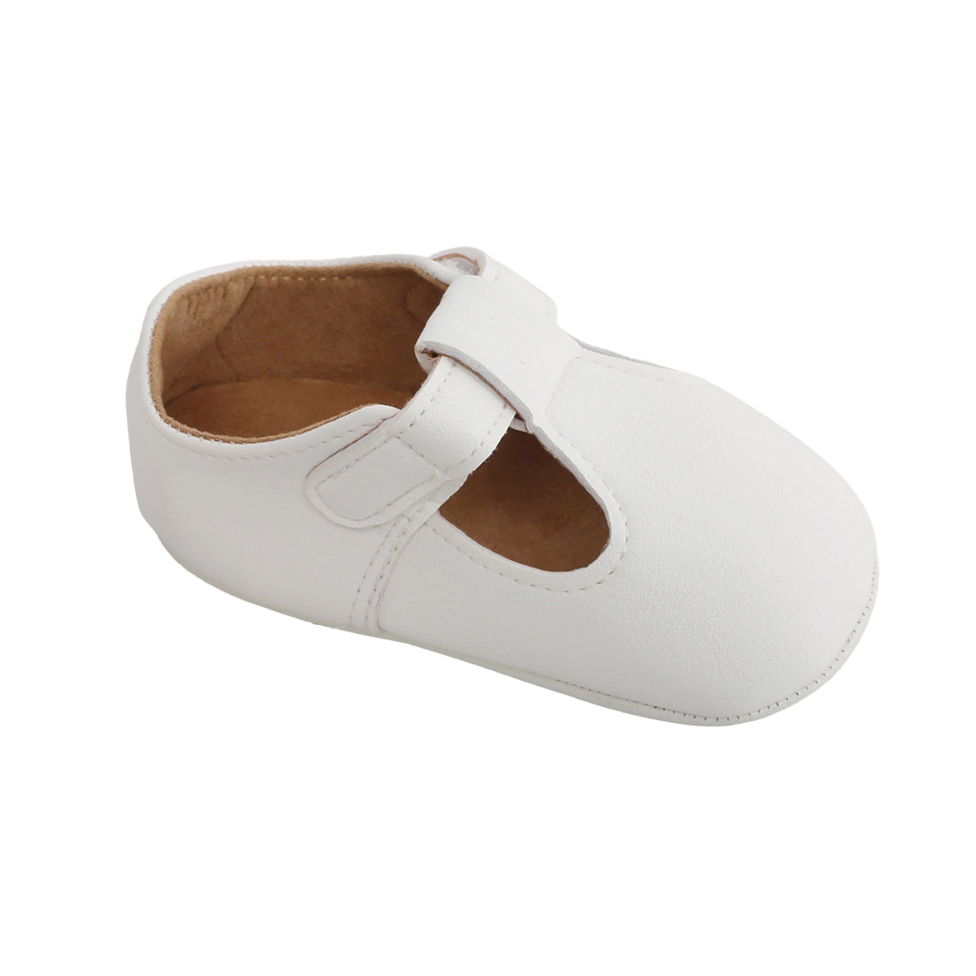 Baby Moo Dressy White Velcro Booties