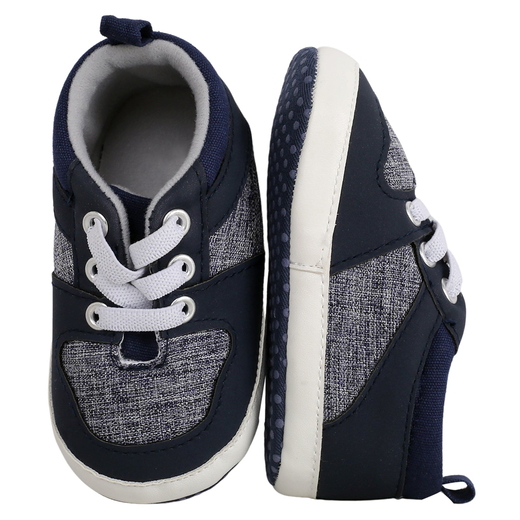 Casual Blue Lace Up Booties