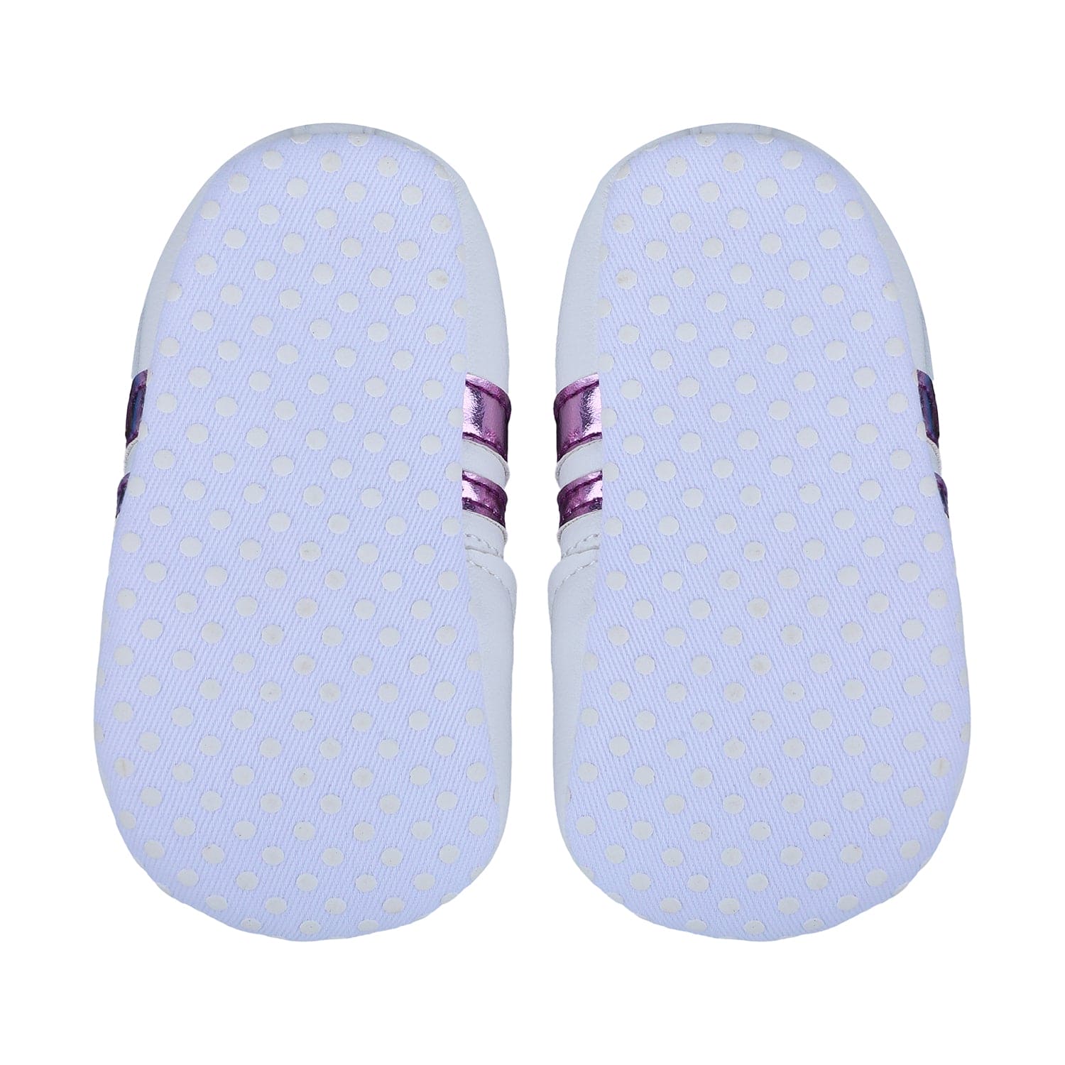 Metallic Stripes Fancy Anti-Slip Sneaker Shoes - White