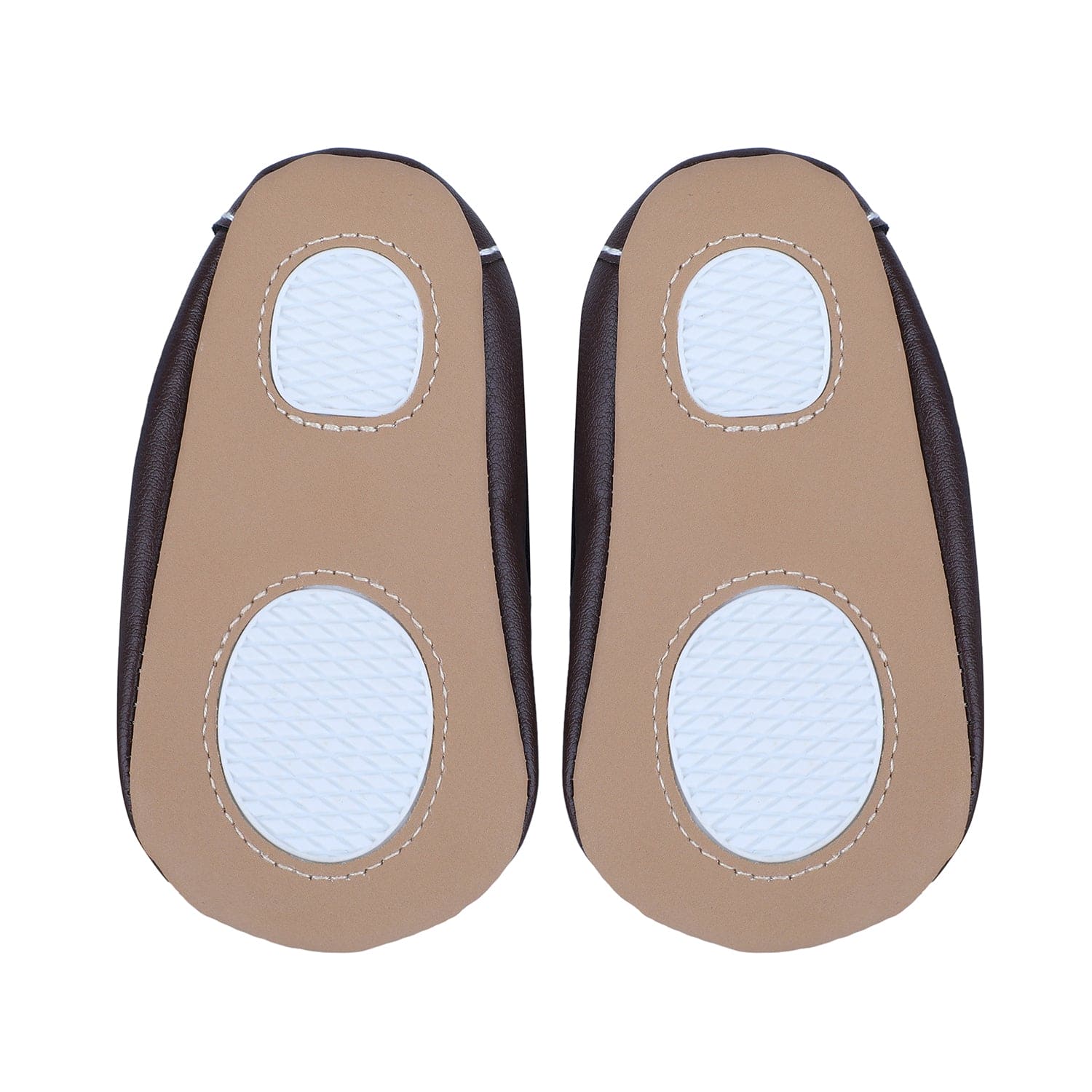 Solid Hookloop Stylish Leather Velcro Shoes - Brown