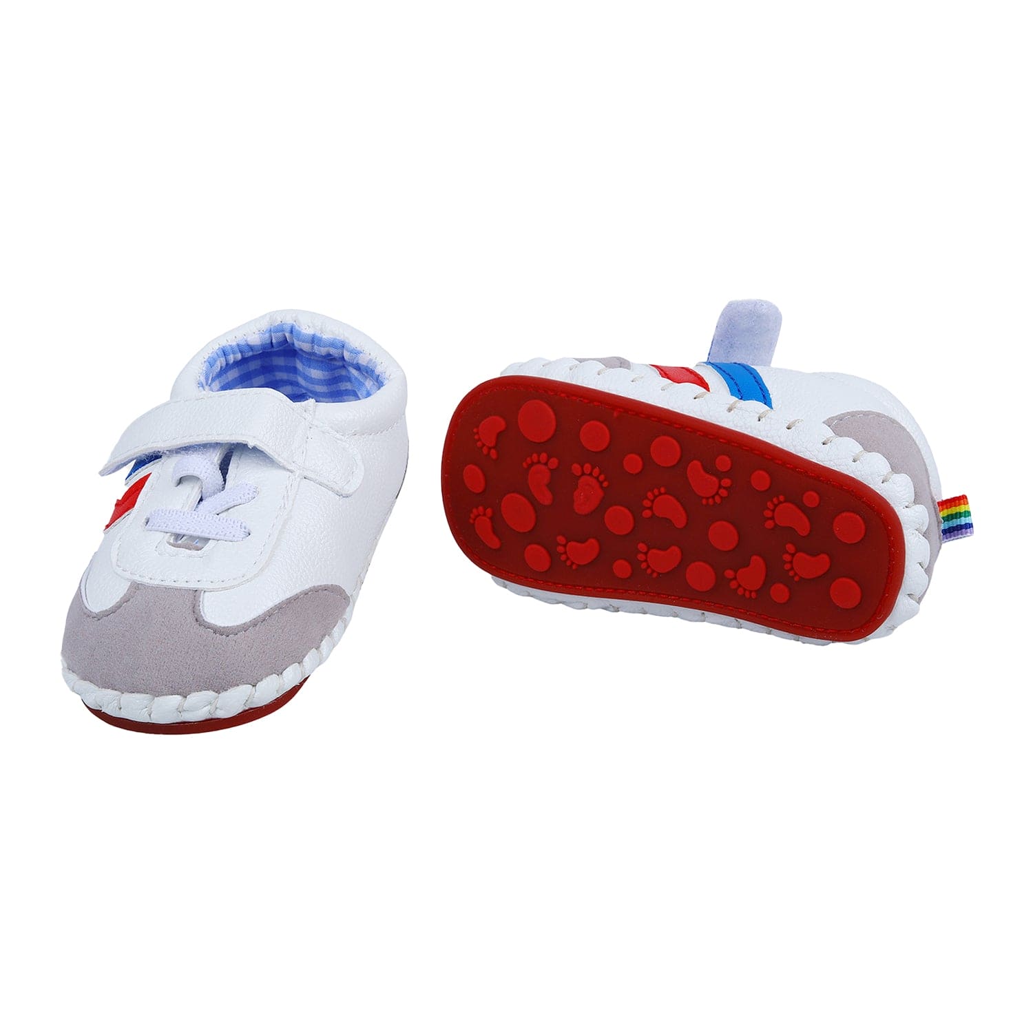 Velcro Colour Blocked Casual Anti-Skid Shoes - Multicolour