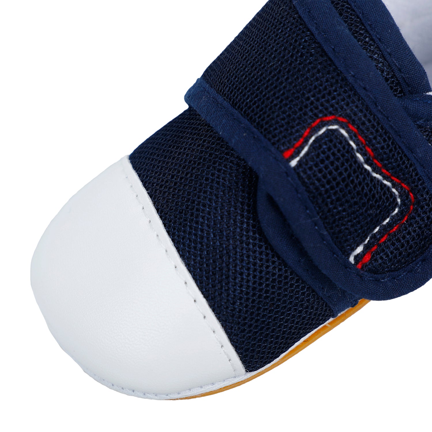 Casual Blue And White Velcro Booties