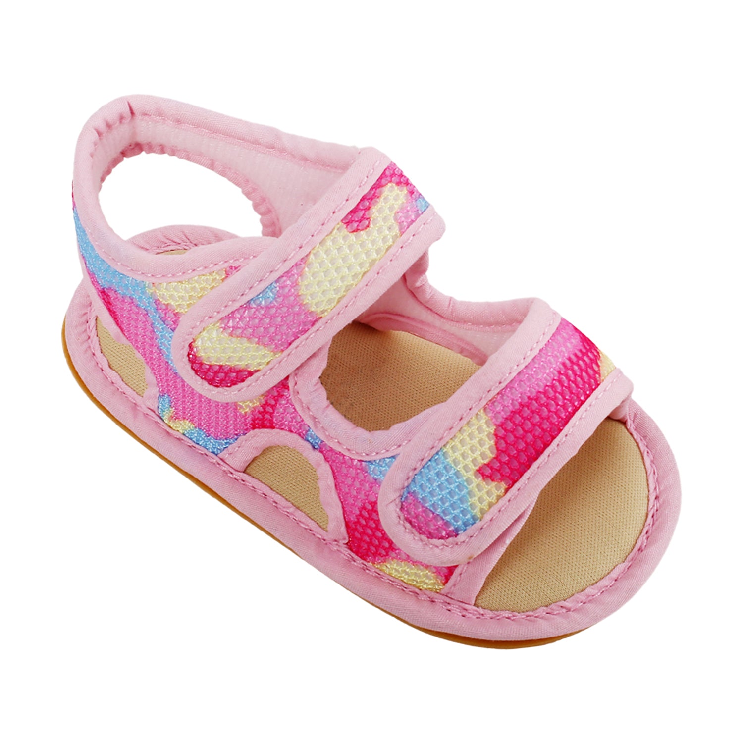 Baby Moo Camouflage Print Pink Open Toe Sandals