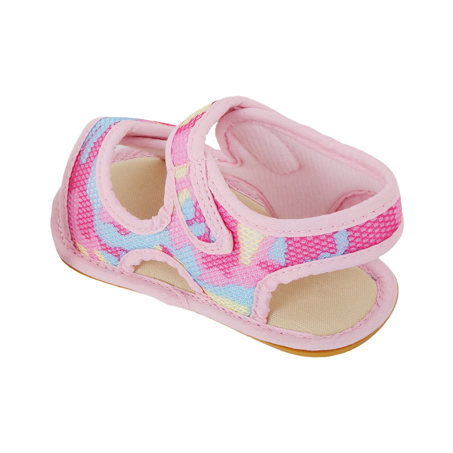 Baby Moo Camouflage Print Pink Open Toe Sandals