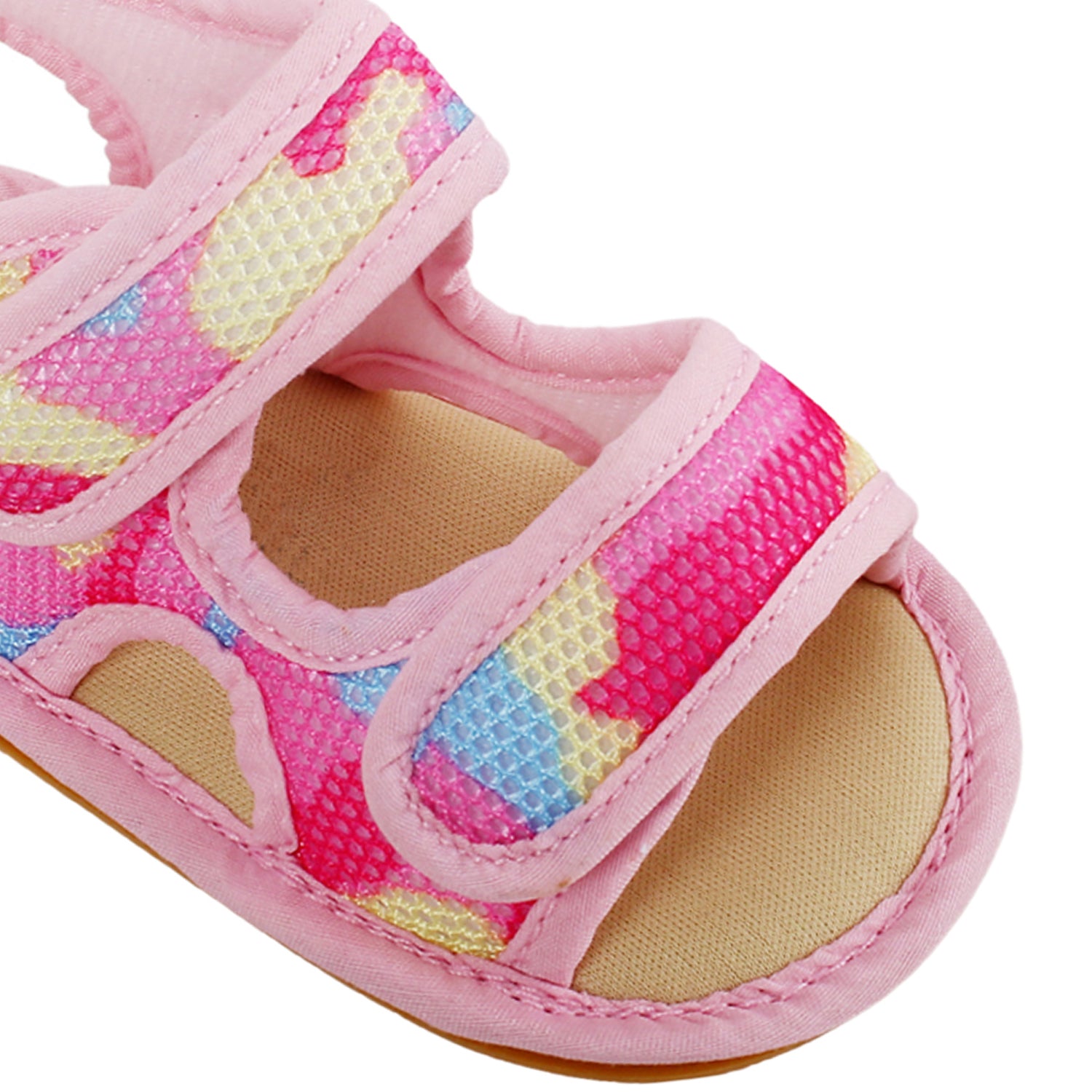 Baby Moo Camouflage Print Pink Open Toe Sandals