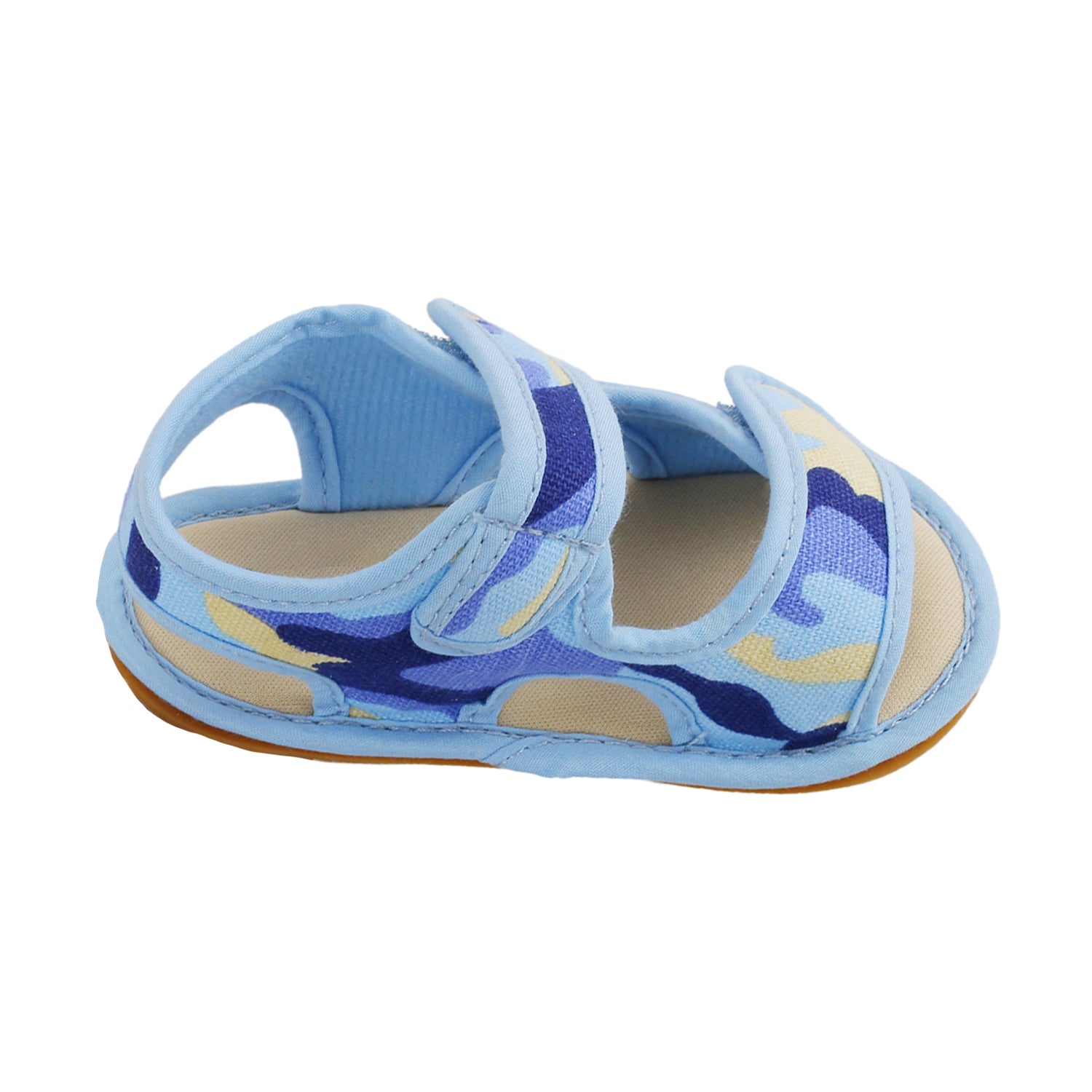 Baby Moo Camouflage Print Blue Open Toe Sandals