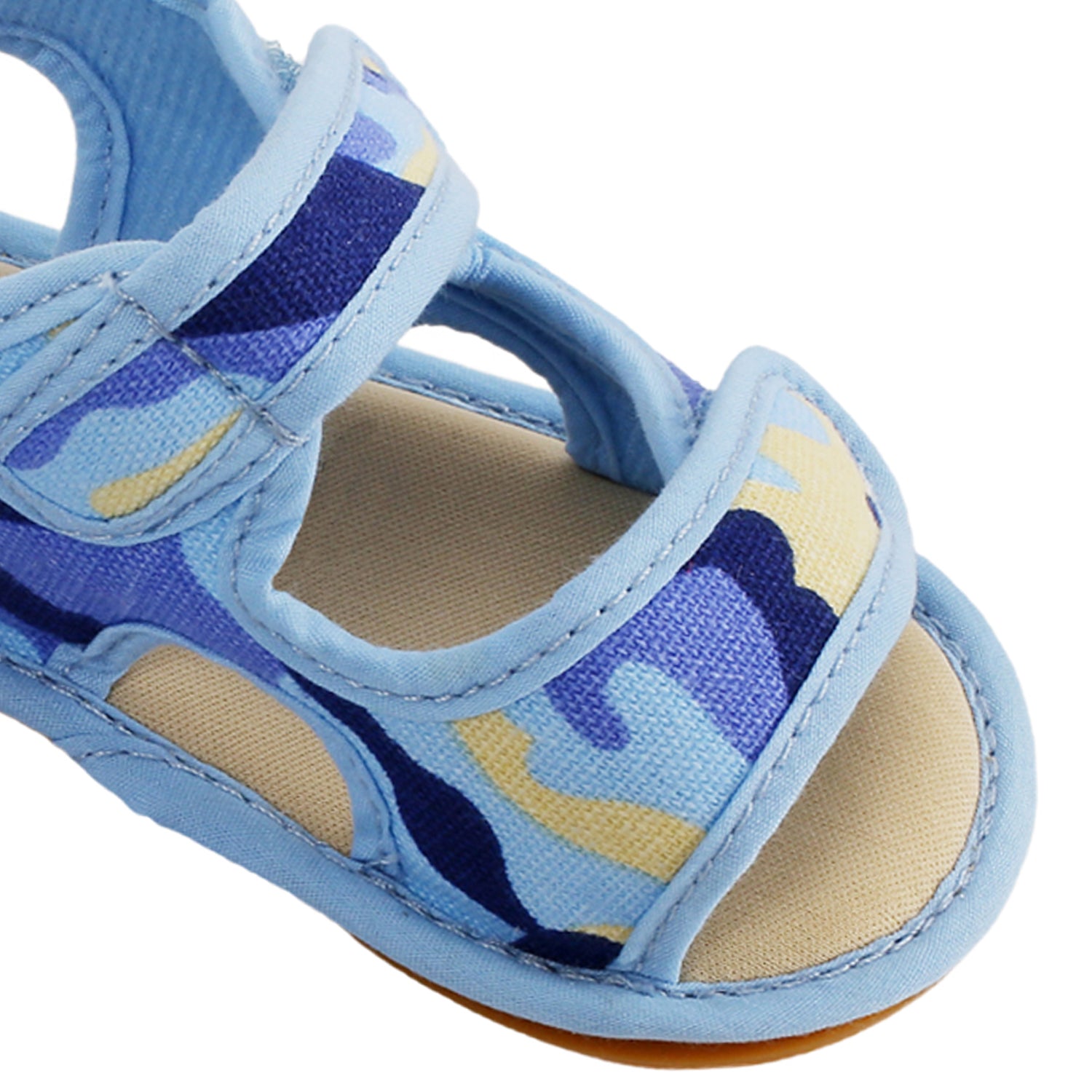Baby Moo Camouflage Print Blue Open Toe Sandals