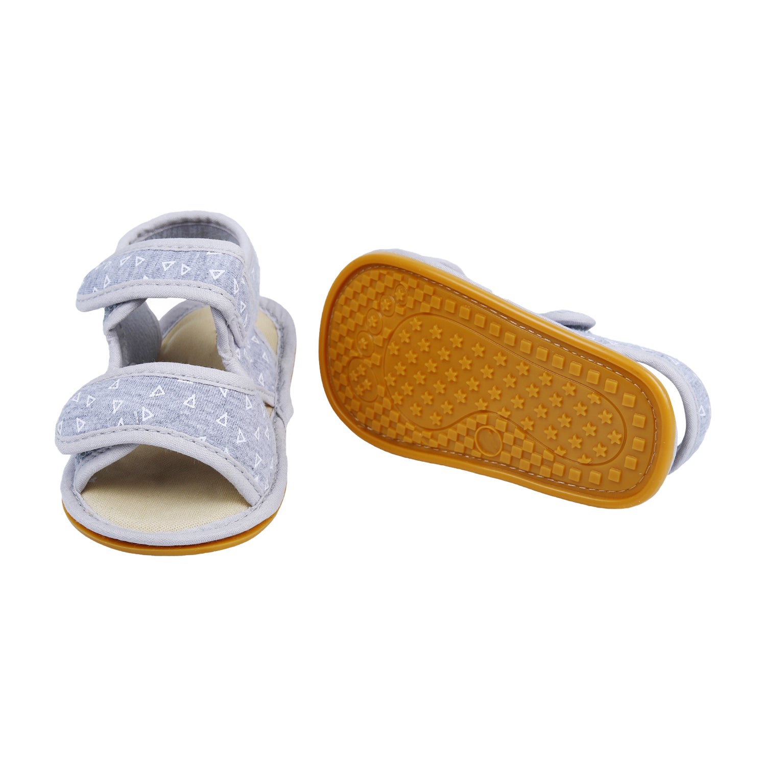 Triangle Comfortable Anti-skid Floater Sandals - Grey