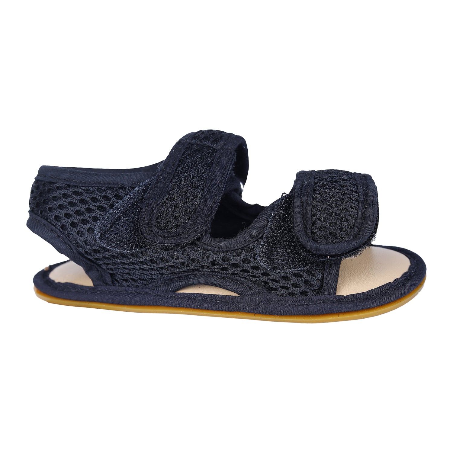 Solid Hookloop Comfortable Anti-skid Floater Sandals - Black