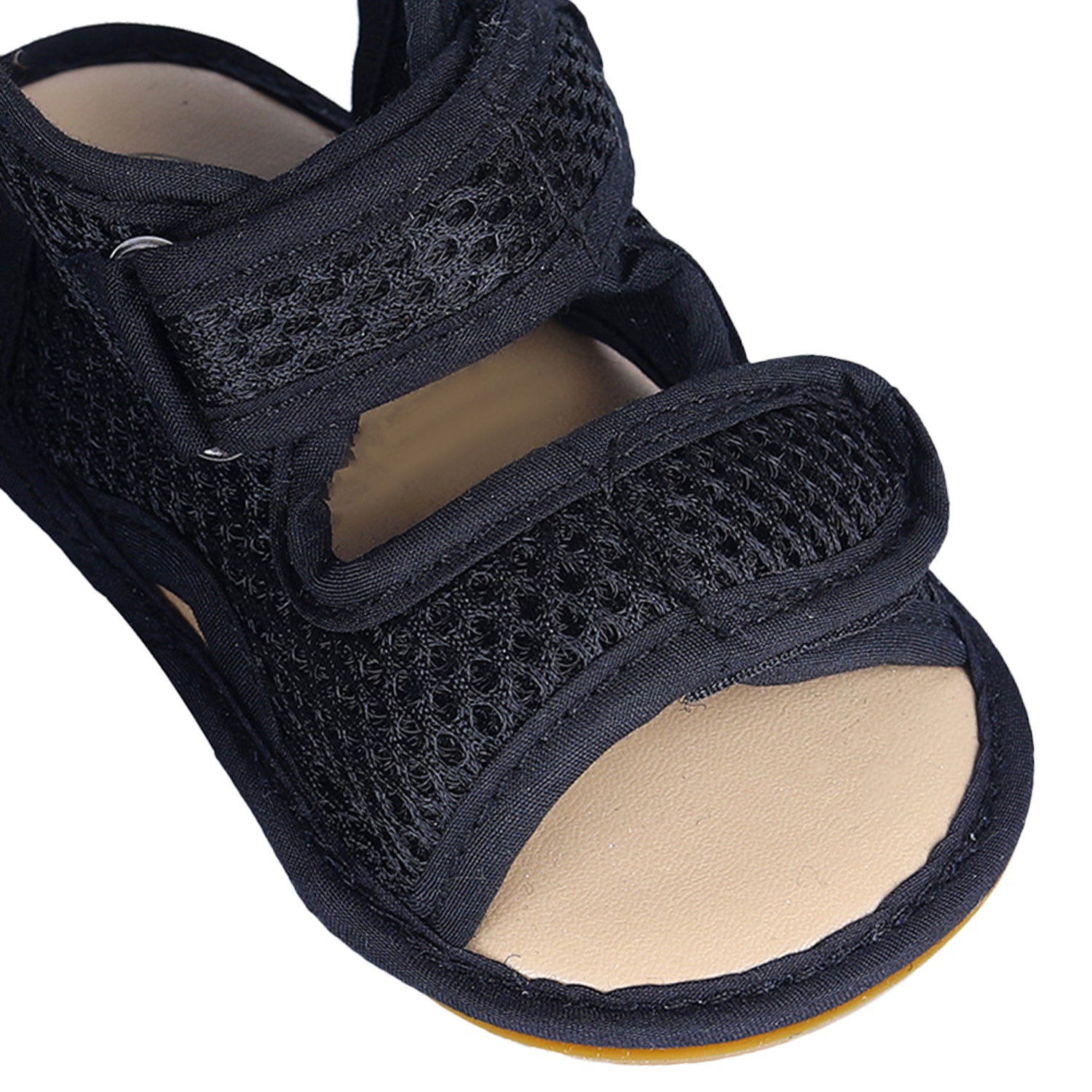 Solid Hookloop Comfortable Anti-skid Floater Sandals - Black