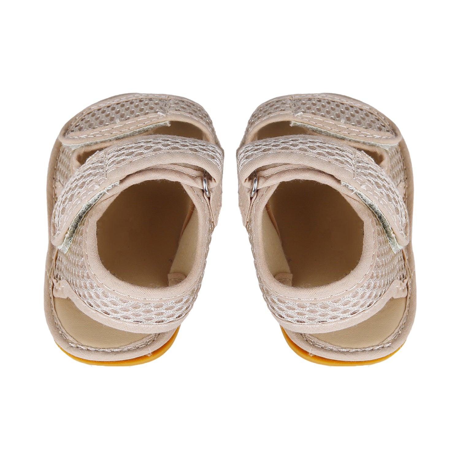 Solid Hookloop Comfortable Anti-skid Floater Sandals - Beige