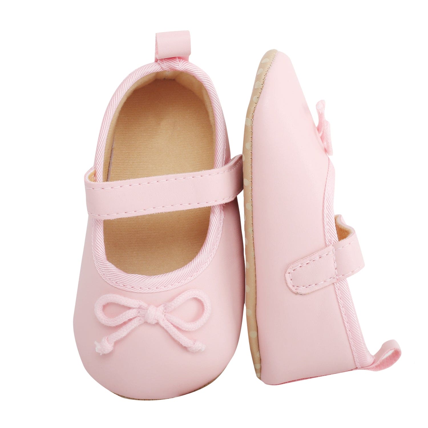 Baby Moo Dressy Bow Pink Booties