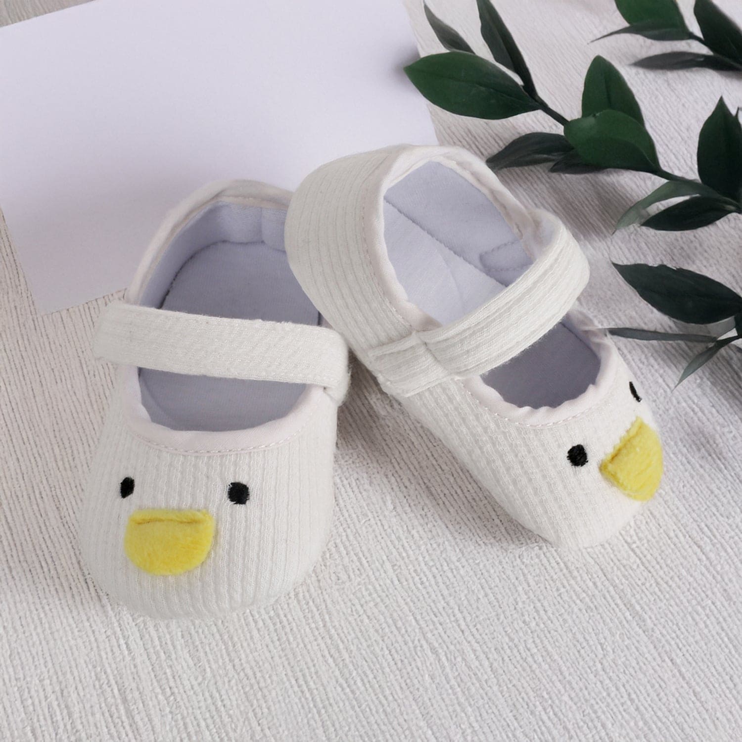 Baby Moo Ducklings White Booties