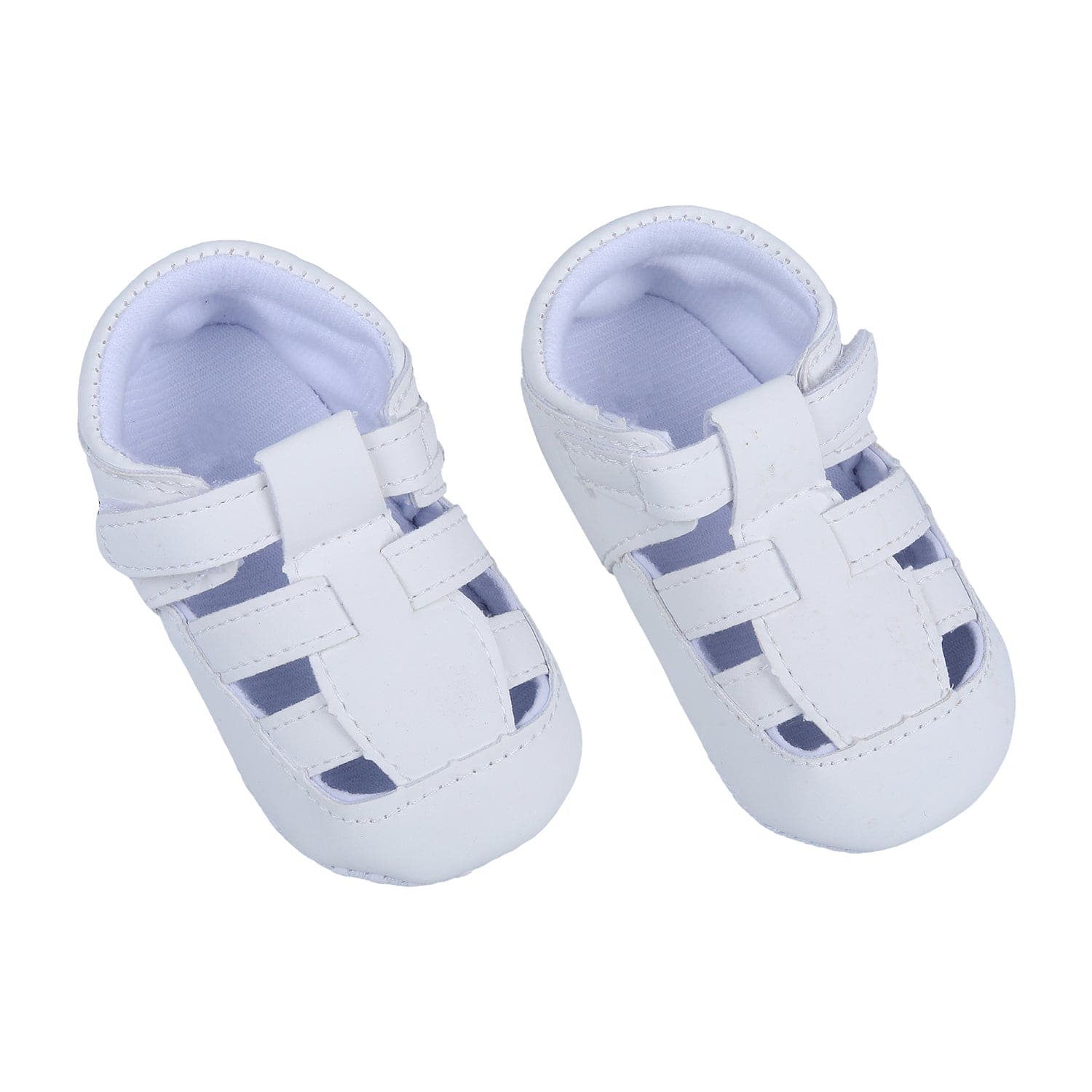 Velcro Hook-Loop Premium Anti-Slip Sandal Booties - White