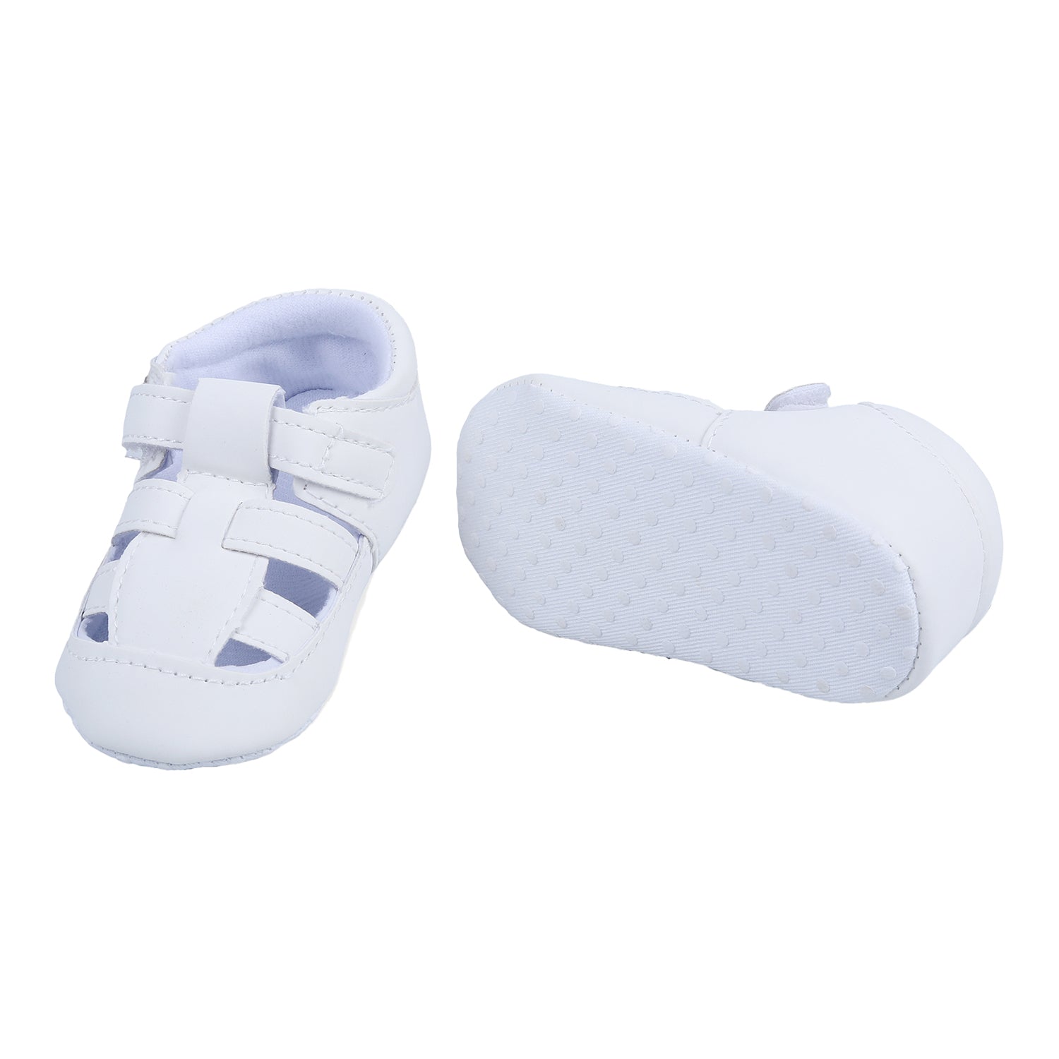 Velcro Hook-Loop Premium Anti-Slip Sandal Booties - White