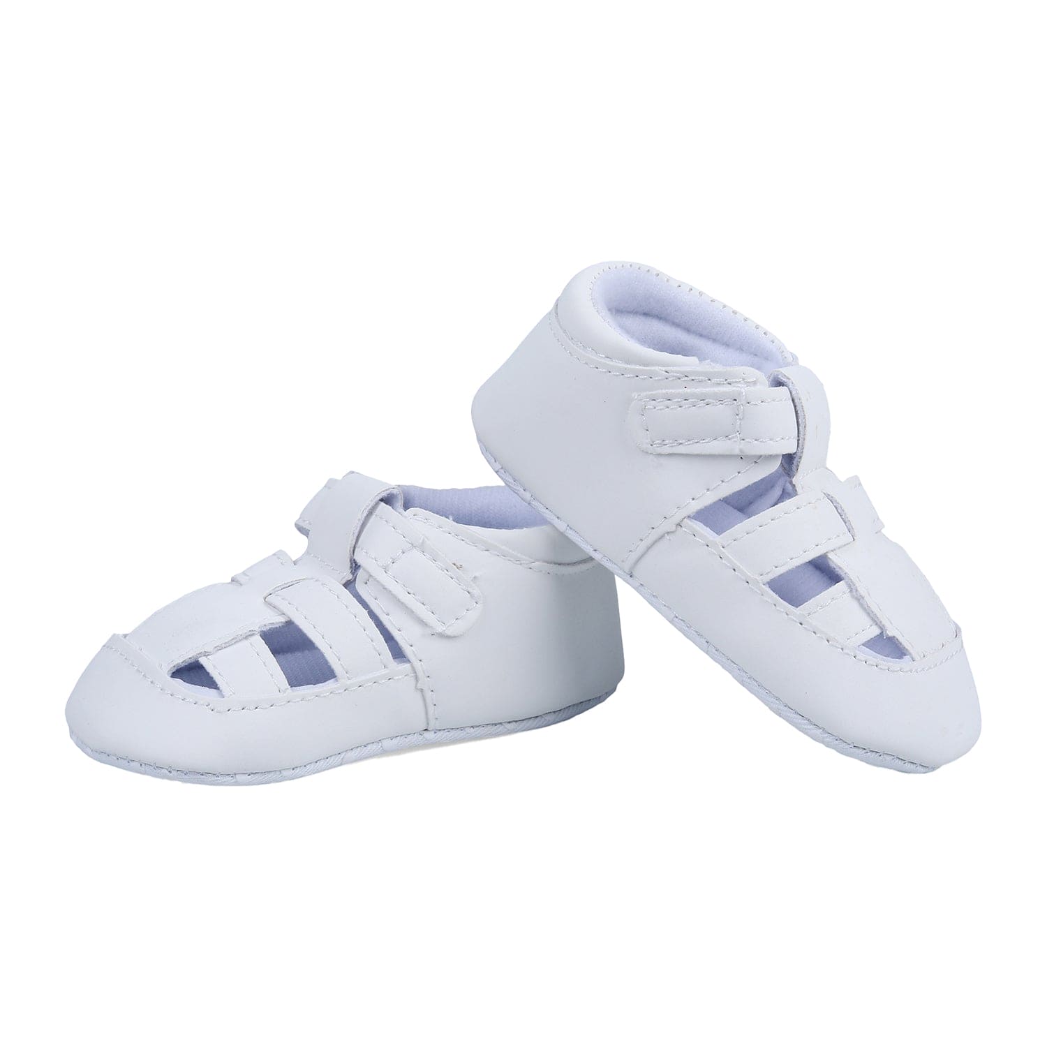 Velcro Hook-Loop Premium Anti-Slip Sandal Booties - White