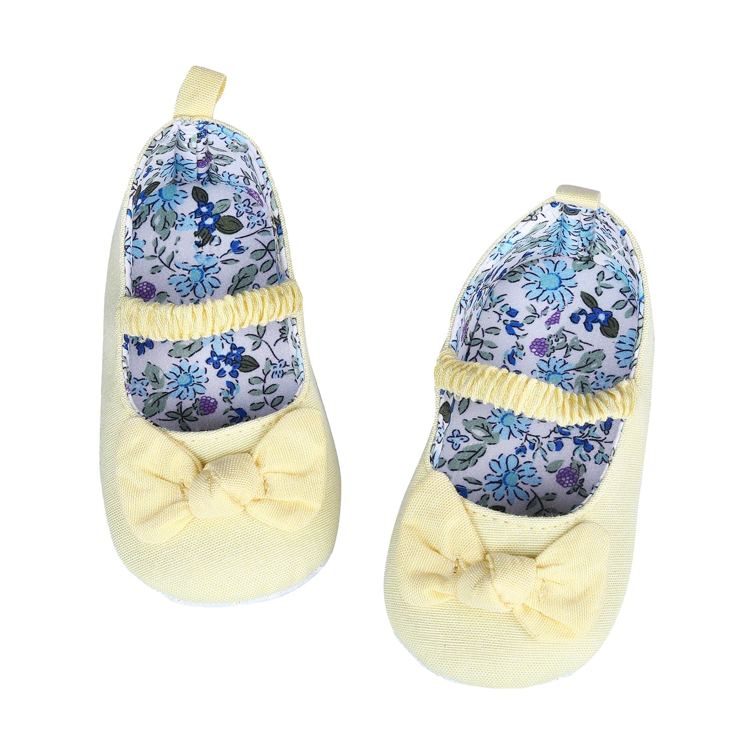 Bowknot Premium Girls Anti-Slip Ballerina Booties - Yellow